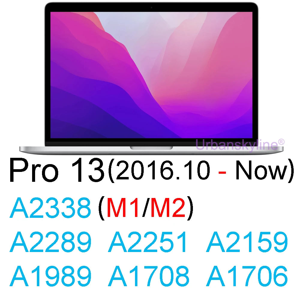 Screen Protector for MacBook Air 15 13 M4 Pro 14 M5 16 M3 M2 M1 Touch Bar ID 11 12 HD Skin Film Guard Cover 13.6 A3241 A3240