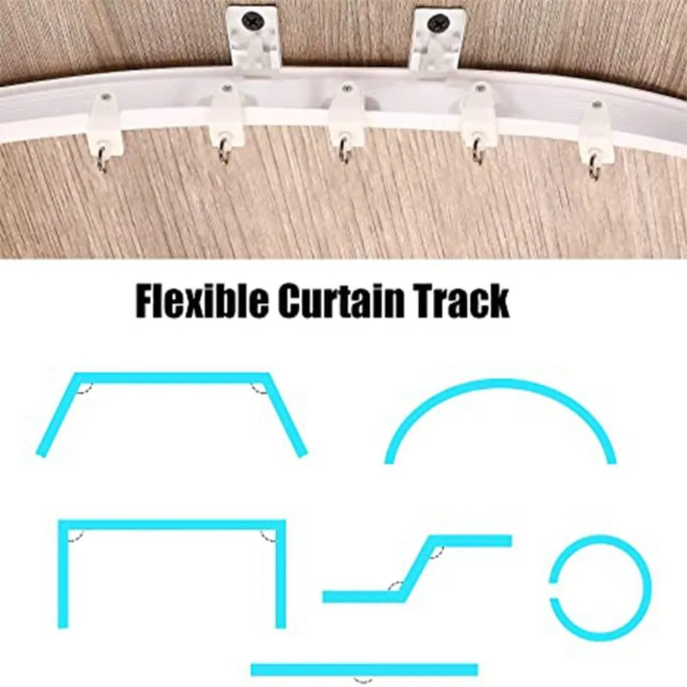 Curtain Track Silencer White Curtain Rail Plastic Curtains Visible Track