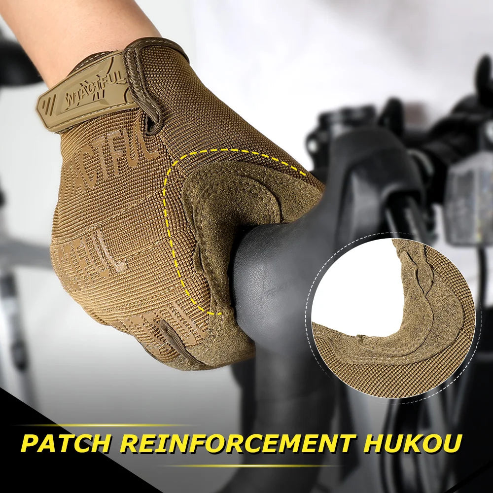Outdoor Tactical Gloves Training Combat Sport Hiking Climbing Shooting Hunting Riding Cycling Full Finger Anti-Skid Mittens