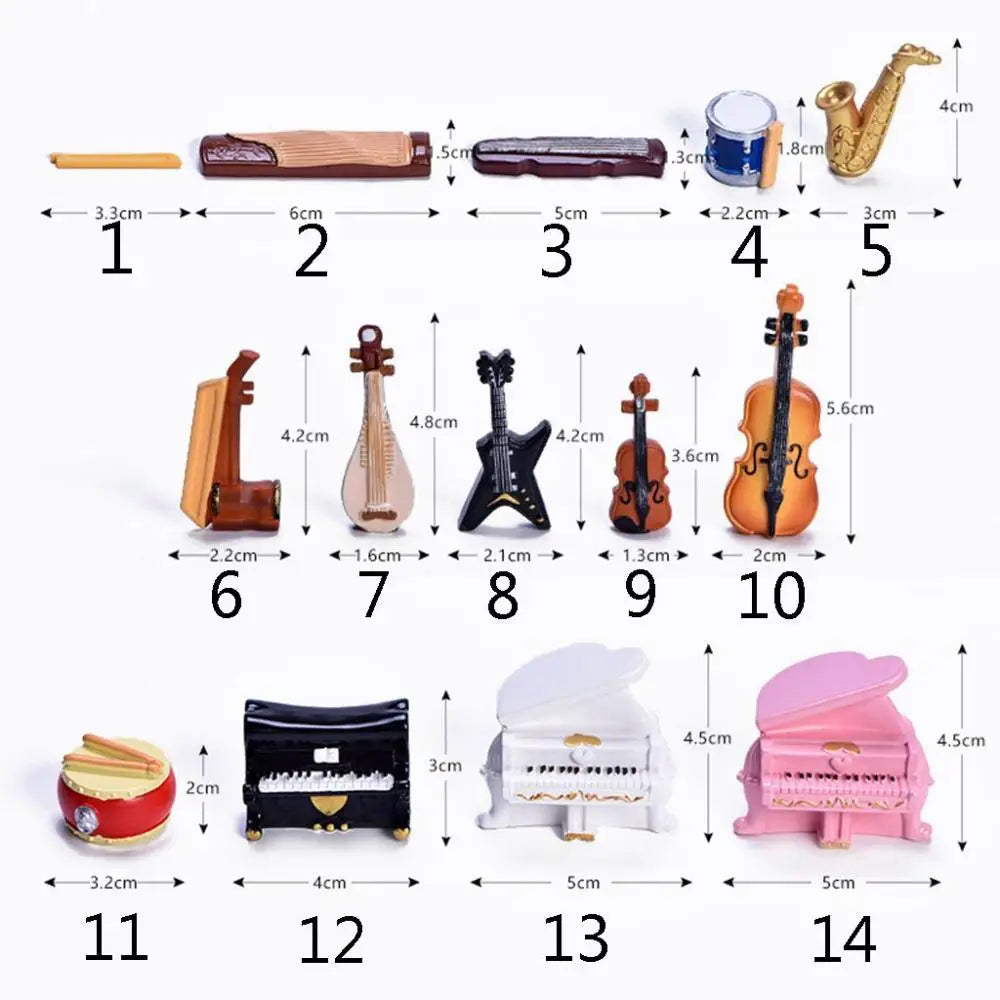 Crafts Fairy Garden Accessories Wonderful Gift DIY Piano Figurines Music Instrument Model Desktop Decoration Micro Miniatures