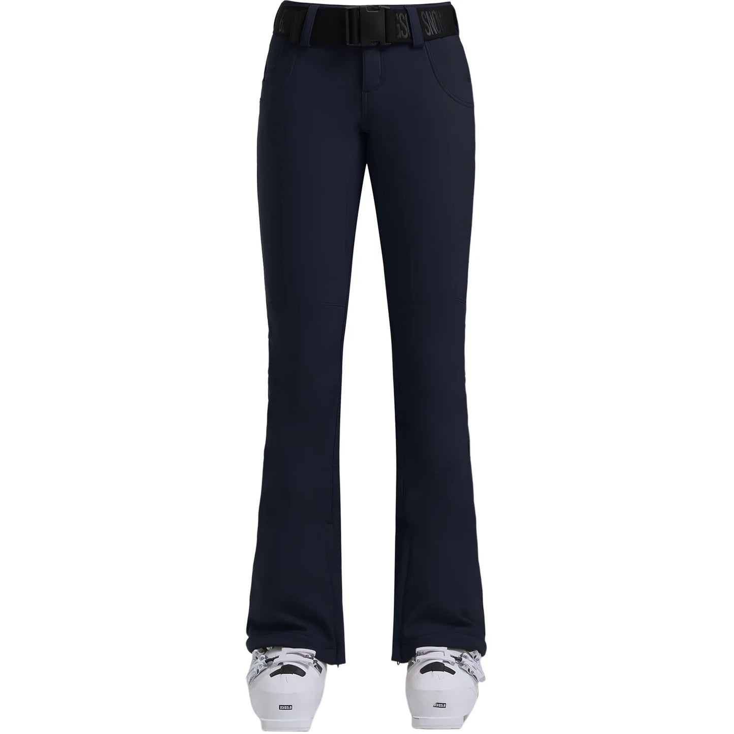 New Women's Skiing Pants Stretch Slim-fit Dual-layer Insulated Professional Windproof Waterproof Breathable Solid Color Ski Pant