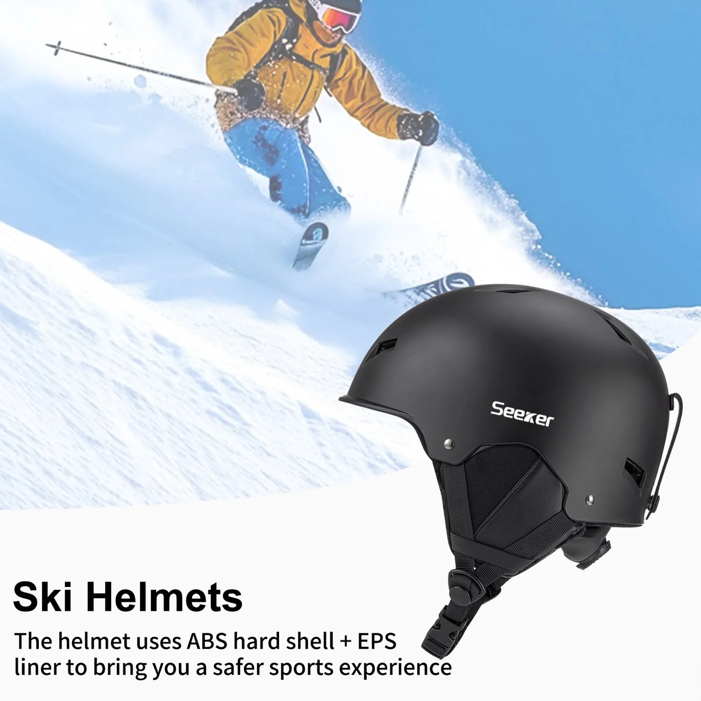 Seeker's new safety ski helmet is lightweight, adjustable, breathable and comfortable, men's and women's outdoor sports ski helm