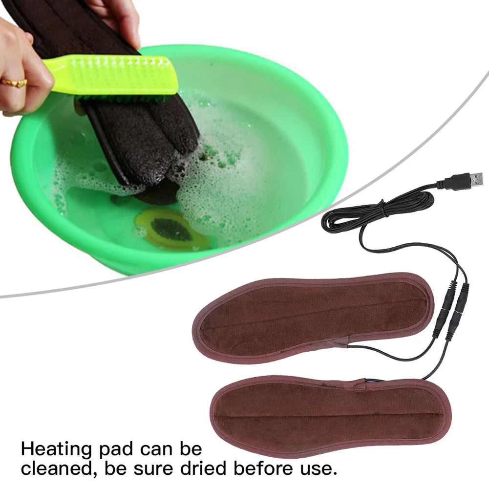Electric Heated Shoe Insoles Comfortable Feet Warmer Temperature Controller