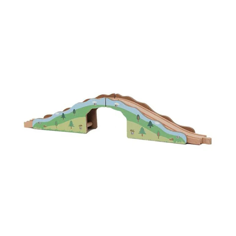 Wooden Train Track Set Accessories Track Expansion Part Wooden Railway Scene accessories Bridge Christmas Gift For Toddlers