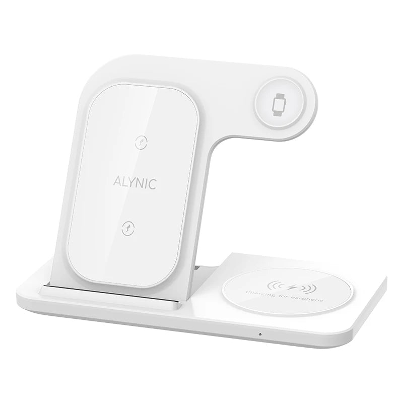 Premium 3-in-1 Wireless Charging Station - Fast Charger for iPhone, Watch & AirPods