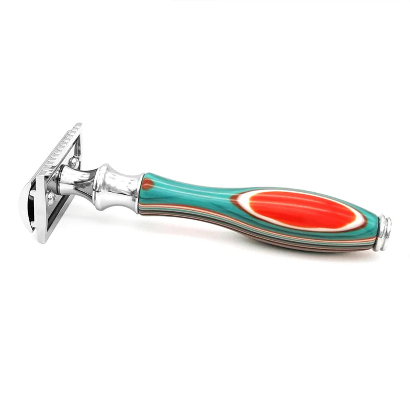 Double Edge Safety Razor for Men And Women with 5 Platinum Coated Blades Reusable Travel Essential Men's Razor