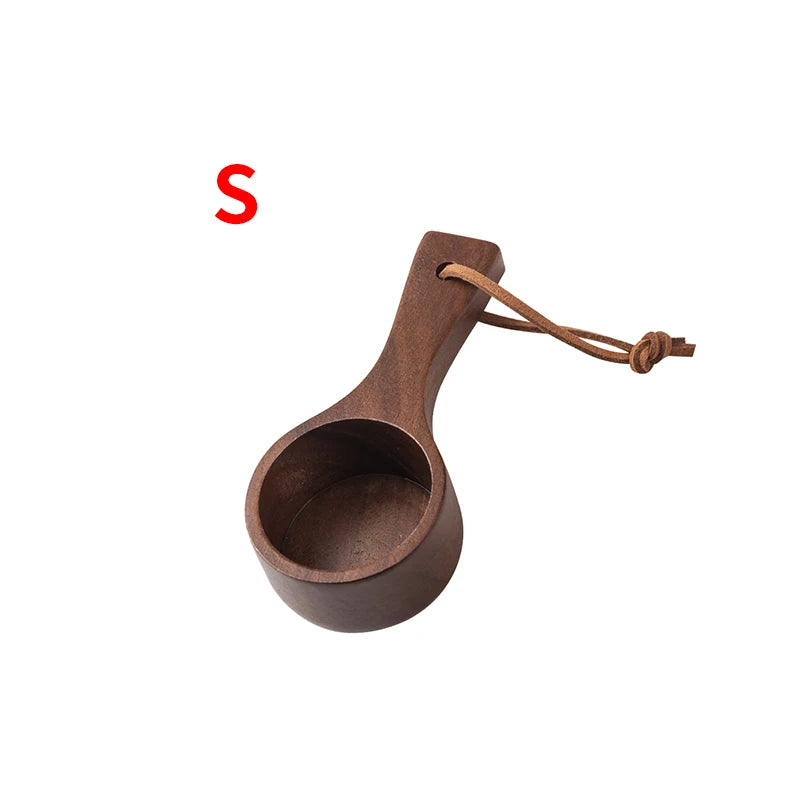 1PC/2PCS coffee scoop spoon black walnut wood measuring spoon long handle spoon coffee powder measuring wooden spoon