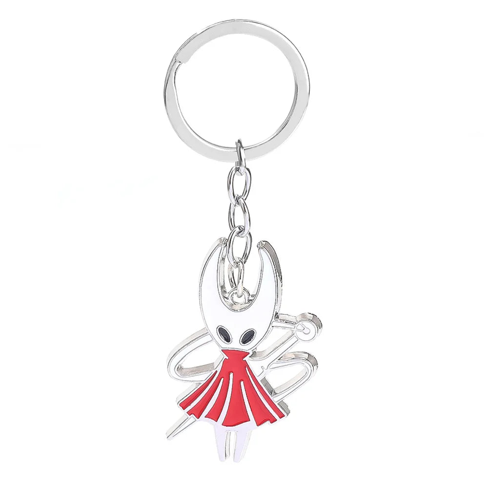 1 Pcs Hot Game Hollow Knight Keychain Metal Key Chains Octopus Pendant Car Bag Key Holder Cartoons Souvenirs Gift Accessories