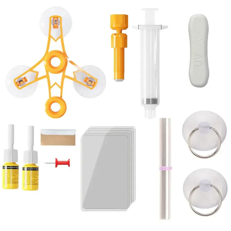 Complete Windshield Crack Repair Kit - Professional DIY Glass Restoration Set