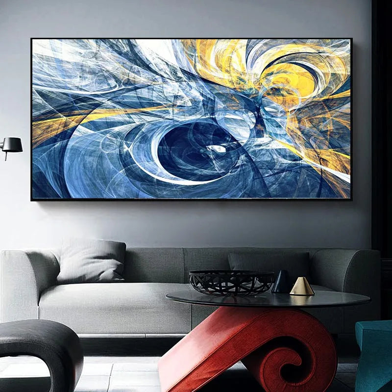 Abstract Colorful Canvas Painting Quadro Flower Posters and Prints Wall Art Pictures Cuadros Living Room Home Decor No Frame