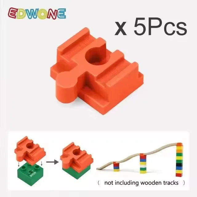 Kids Railway Toys Wooden Train Track Accessories Universal Plastic Blocks Clips Connectors Adapters fit for Brand Wooden Tracks