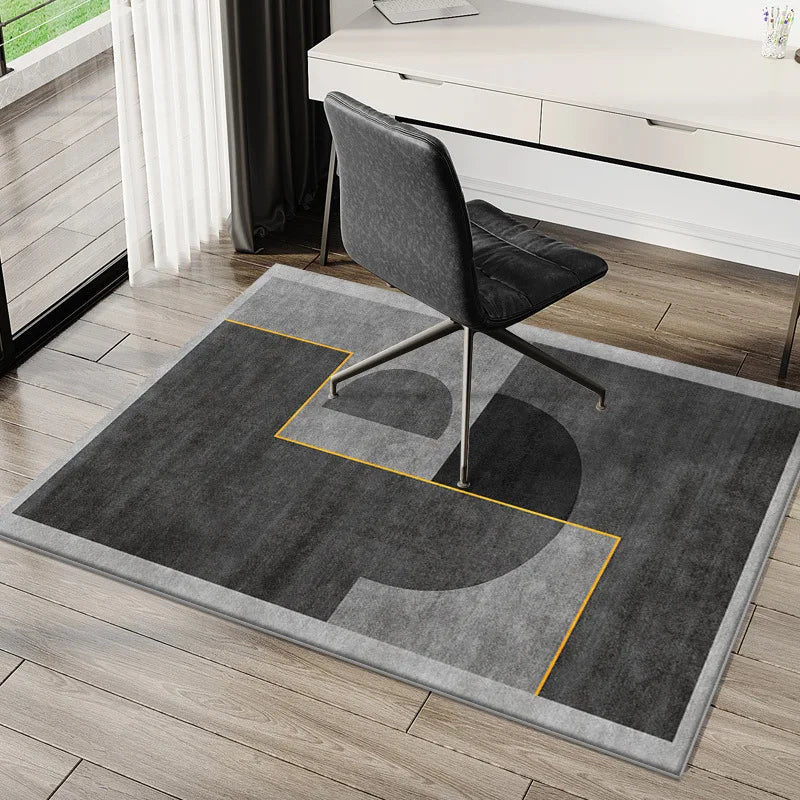VIKAMA Crystal Velvet Carpet Easy to Take Care of Living Room Desk Computer Gaming Swivel Chair Non-slip Mat Bedroom Floor Mat