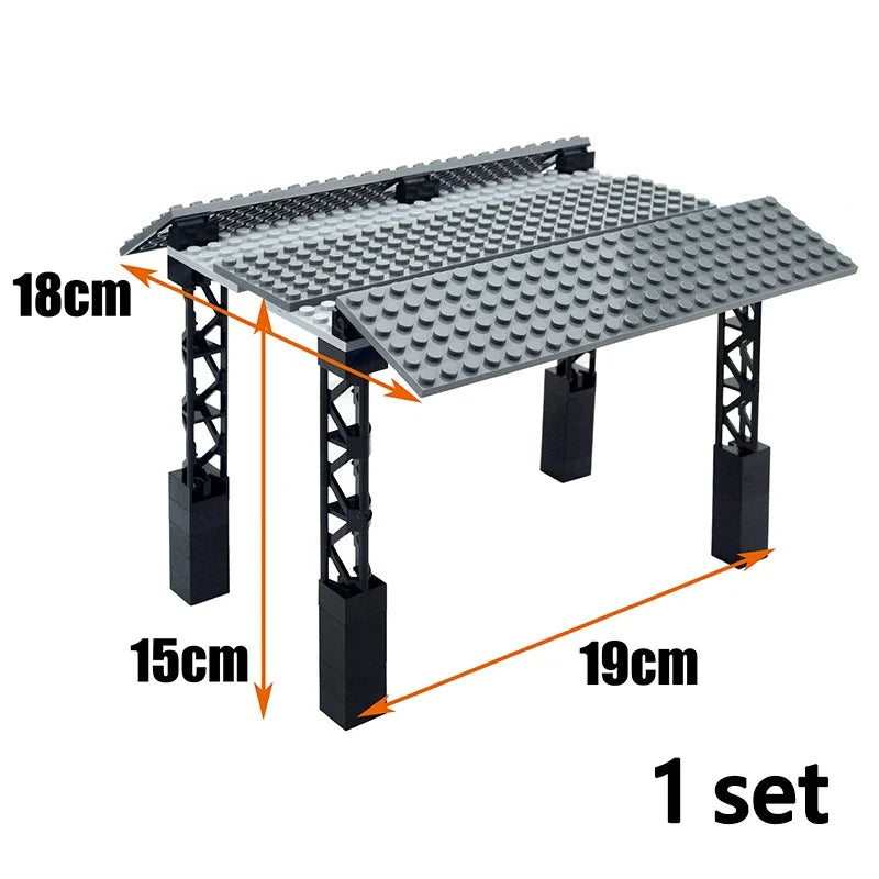City Trains straight  Track Rail Bricks Model Uphill Tracks soft Flexible Switch curved Railway  Building Blocks kids Toys