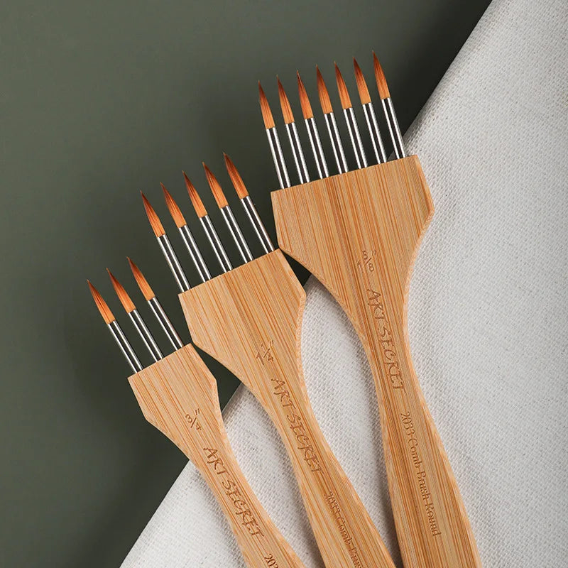 Multi-toothed Brush Comb ArtSecret Watercolor Acrylic Brushes 2033 Nylon Blend Wool Art Supplies
