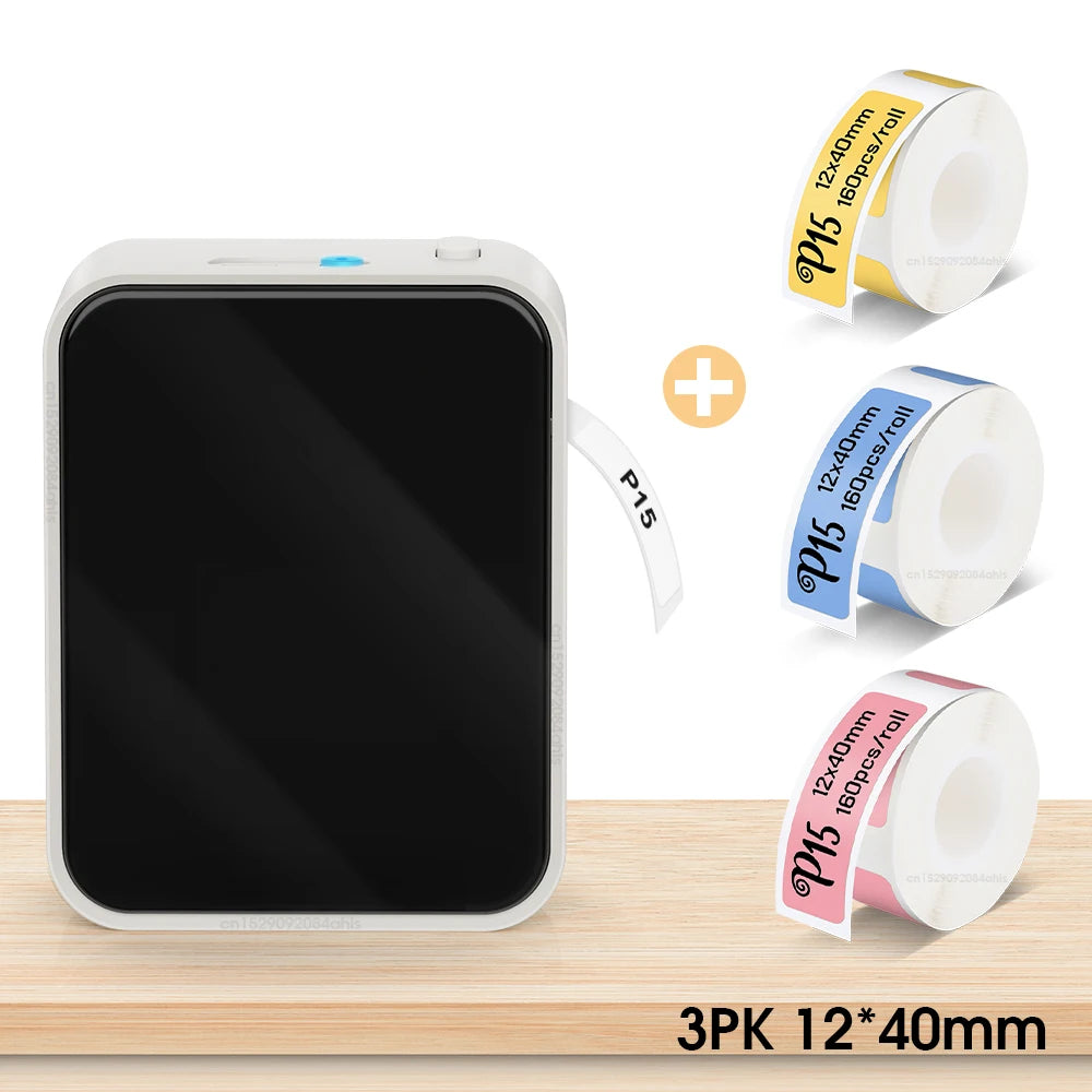Marklife P15 Wireless Bluetooth Label Printer - Portable Thermal Sticker Maker