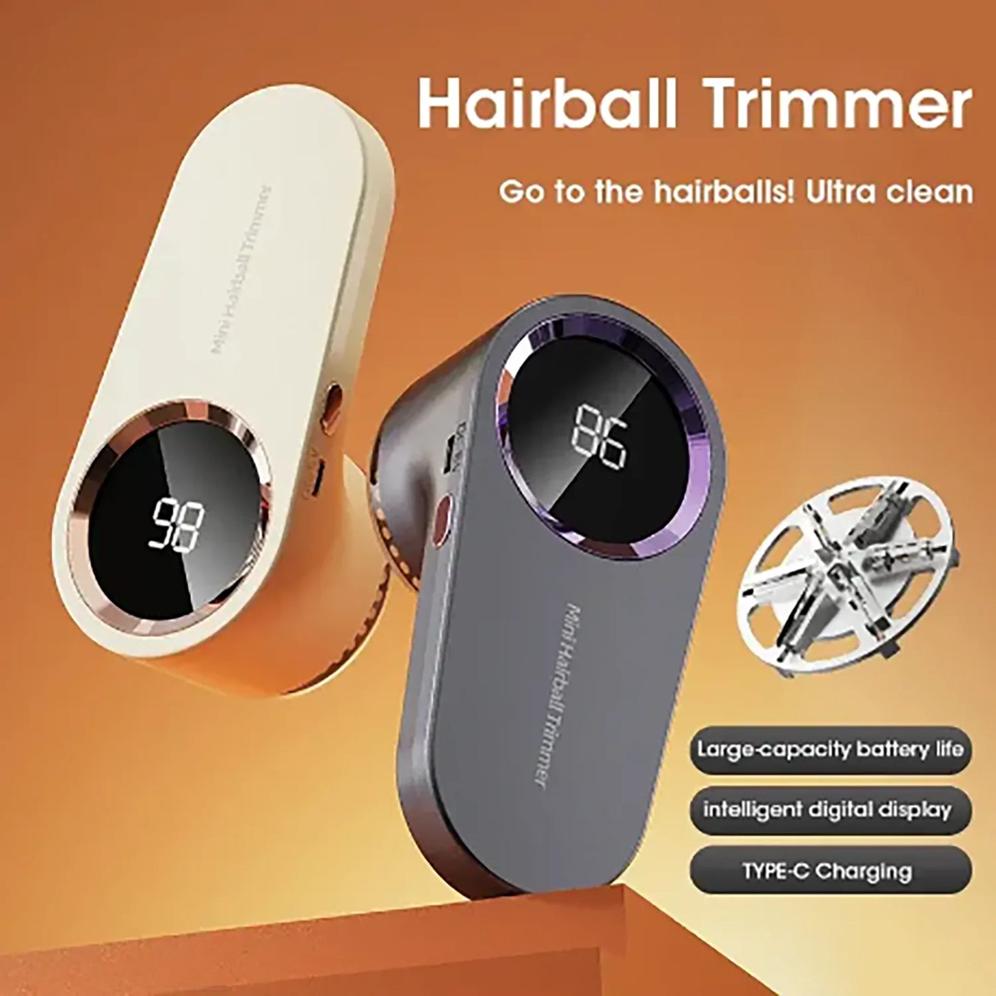 Lint Remover For Clothing LED Digital Electric Pellet Fluff Remover USB Rechargeable Fuzz Fabric Shaver Sweater