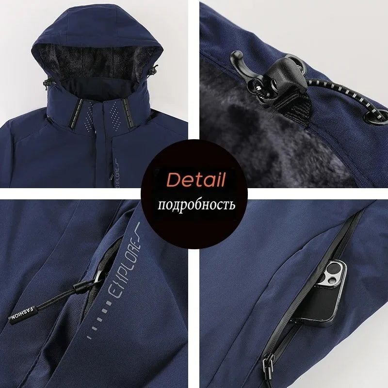 Ski Suit Men Winter Warm Waterproof Outdoor Sports Snow Jackets and Camping Pants Hot Ski Equipment Snowboard Parkas Jacket