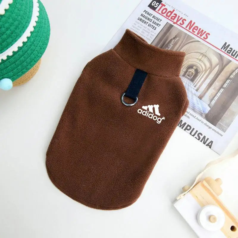 Winter Warm Dog Clothes Fleece Pet Vest Jacket Clothing With Pull Ring Fashion Pet Clothes French Bulldog Chihuahua Small Dogs