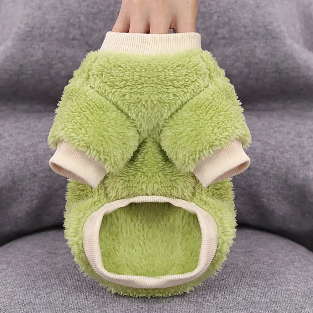 Premium Fleece Dog Hoodie - Warm Winter Coat for Small Dogs