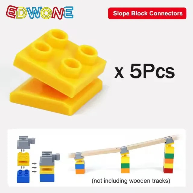 Kids Railway Toys Wooden Train Track Accessories Universal Plastic Blocks Clips Connectors Adapters fit for Brand Wooden Tracks