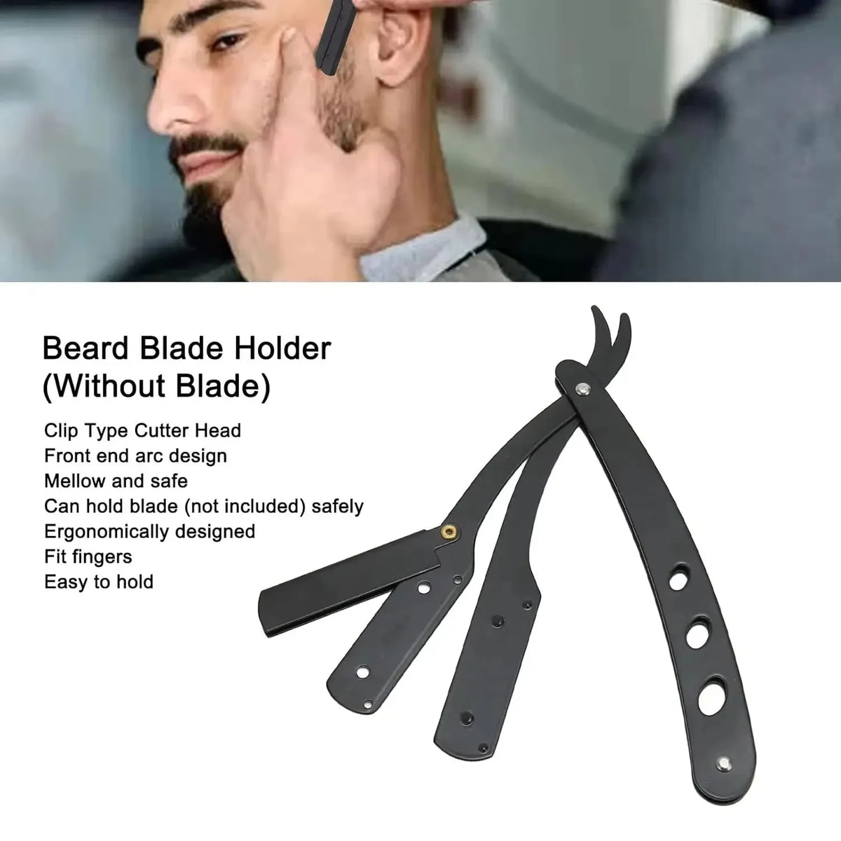 KVIFO NEW Manual Shaver for Men Barbershop Razor Stainless Steel Shank Is Easy To Use Safety Razor Shaving Razor with Blades