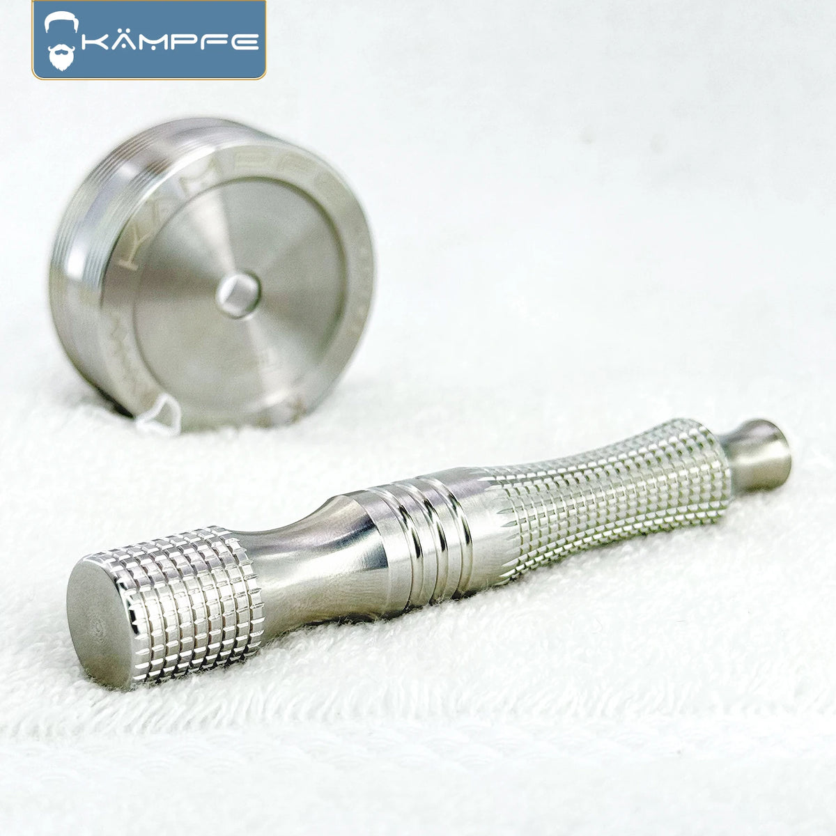 KAMPFE Men's Safety Shaver Ergonomic Grip Comfortable Anti slip Mesh Titanium Alloy Razor Handle