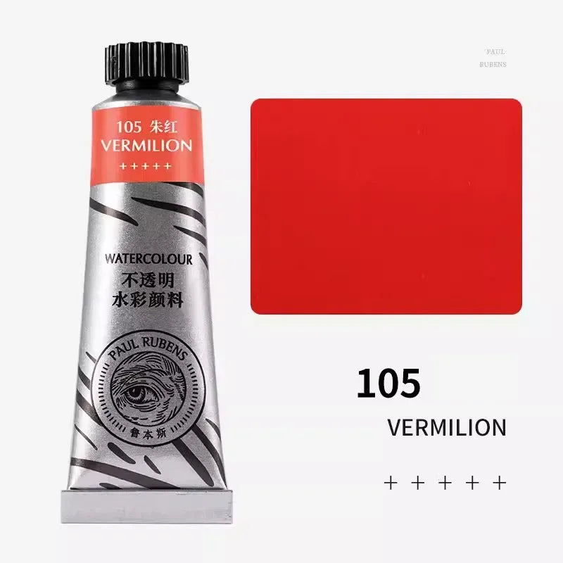 Paul Rubens 36 Colors Non-transparent Watercolor Paint Tube 15ml Professional Watercolour For Painting Anime Art Supplies