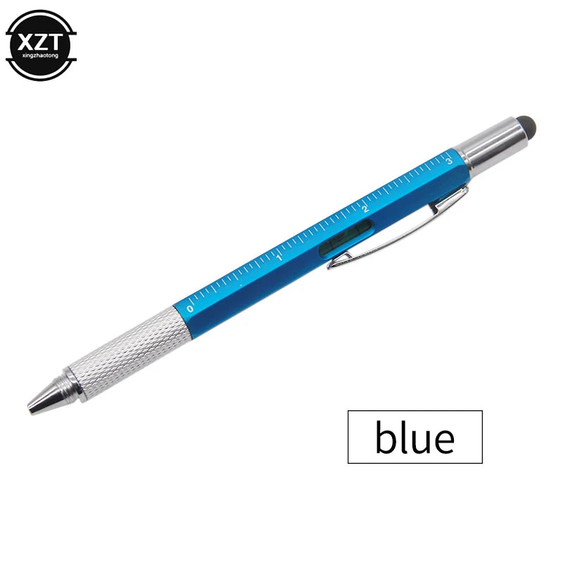 7 in1 Multifunction Screwdriver Ballpoint Pen with Modern Handheld Tool Measure Technical Ruler Touch Screen Stylus Spirit Level