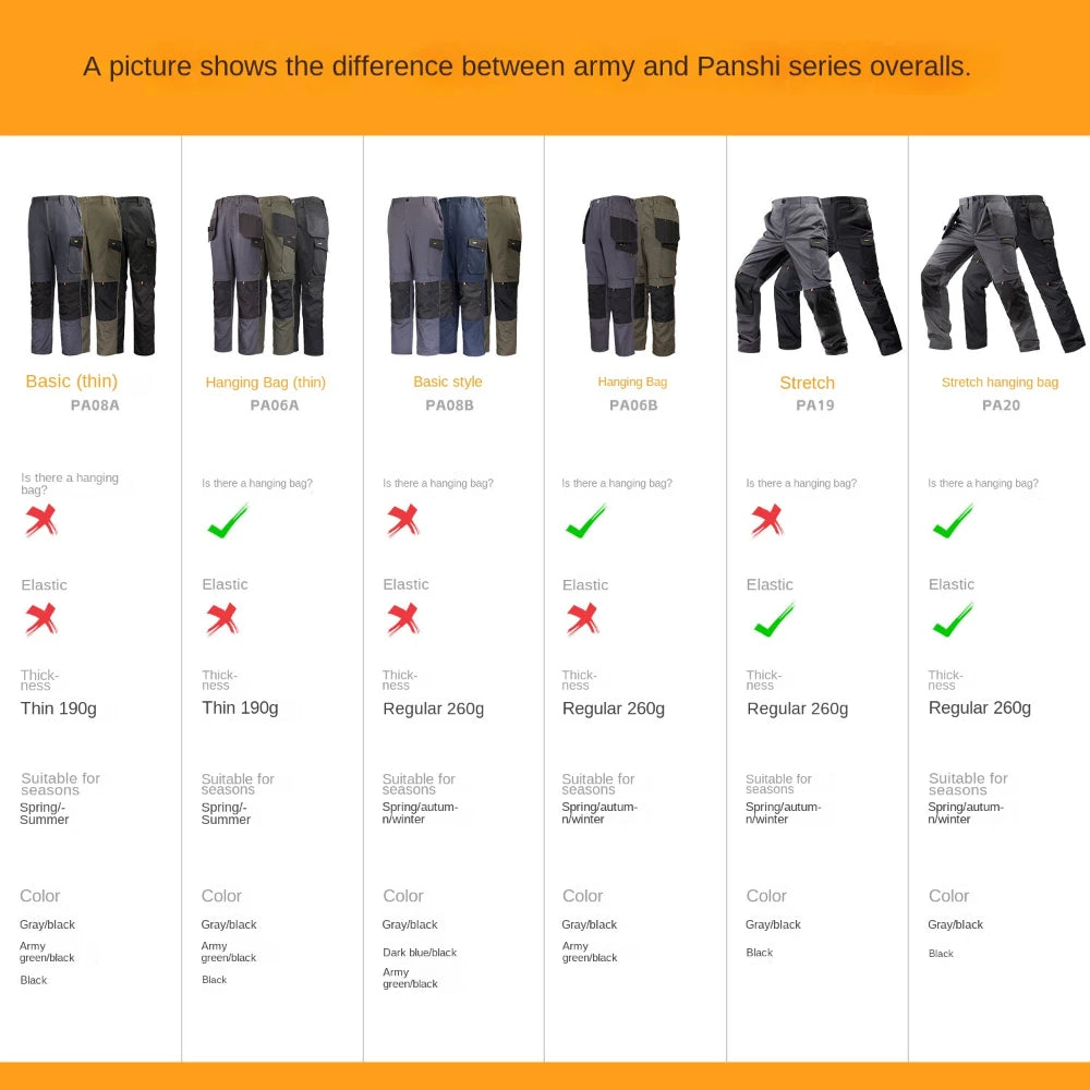 Summer Thin Cargo Pants Men's Multi-pocket Tear Resistance Stretch Trousers Outdoor Site Working Wear-resistant Pants Workwear