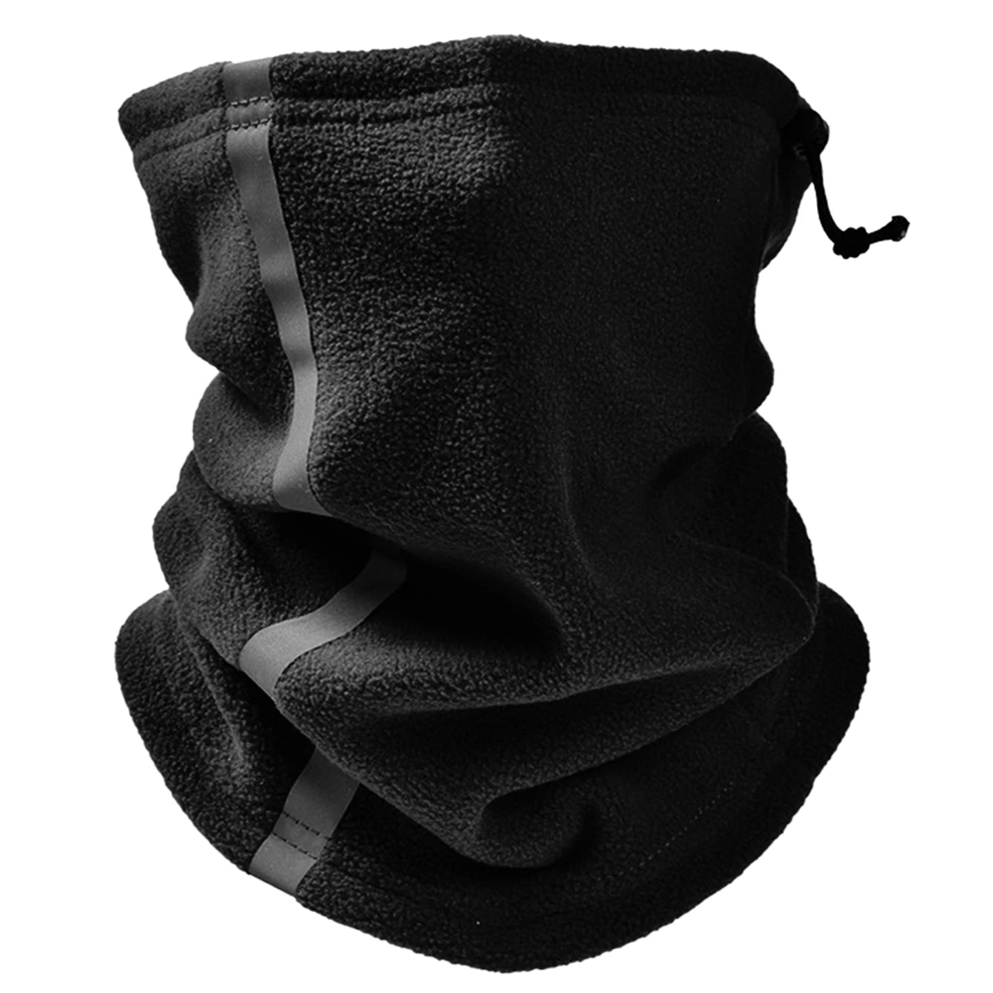 Adjustable Polar Fleece Neck Gaiter Warmer Reflective Strips Face Cover Winter Warm Outdoor Sport Scarf Men Women Skiing Cycling