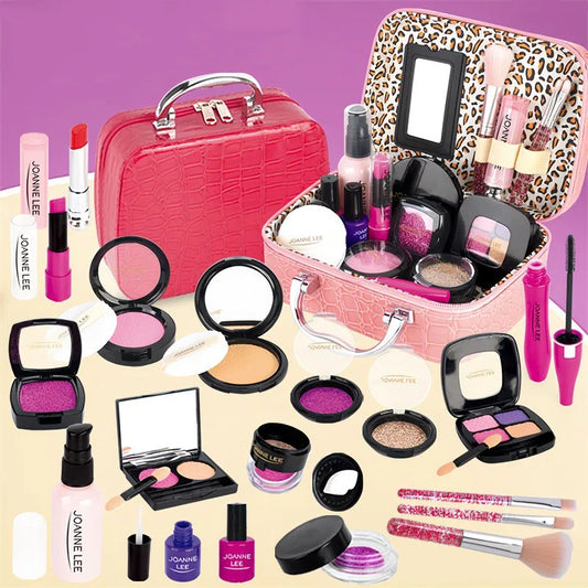 Premium Pretend Makeup Set with Cosmetic Bag - Complete Play Beauty Kit