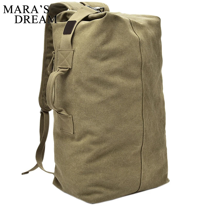 Mara's Dream Men Large Travel Climbing Bag Tactical Military Backpack Women Army Bags Canvas Bucket Bag Shoulder Sports Bags Boy