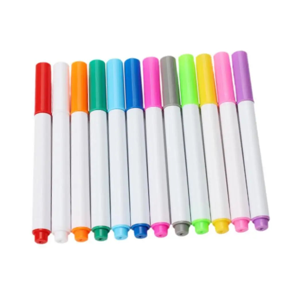 12x Liquid Chalk Markers Kit Wet Erase Blackboard Signs for Leathers