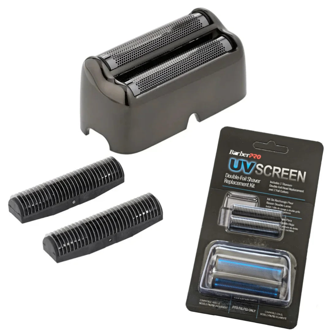 Replacement Foil and Cutter ONLY Fit For Babyliss PRO FXFLS2 UV Double Foil Shavers Replacement Head Blade