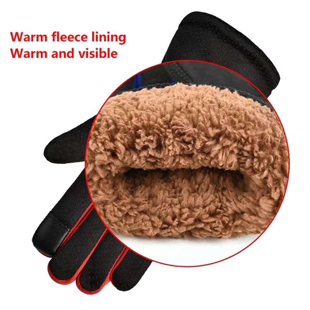 Warm Ski Gloves Polyester Warm&Light Waterproof And Breathable The Wrist Can Be Tightened And Relaxed for A Better Fit