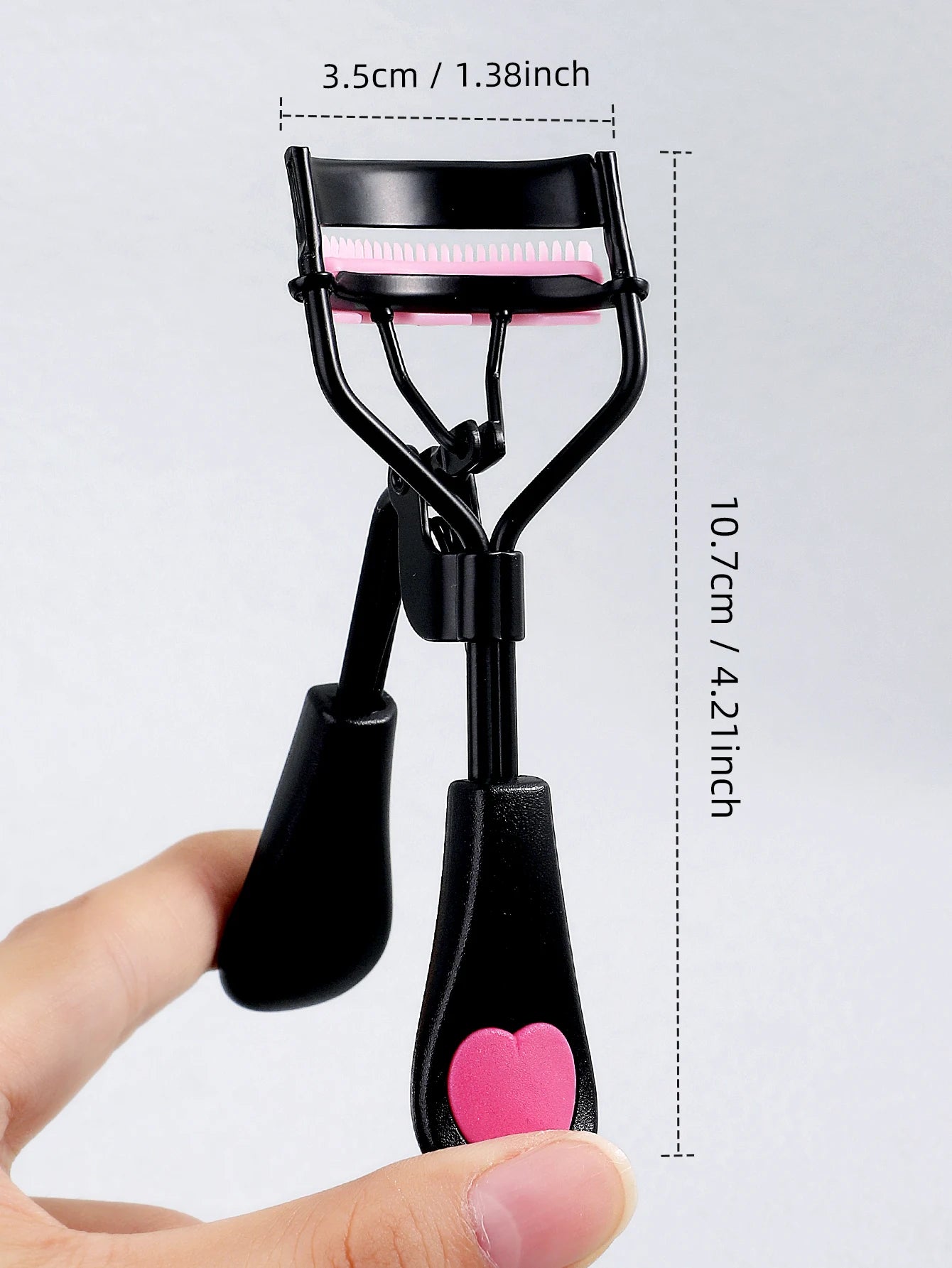 Stainless Steel Eyelash Curler with Comb - Professional Lash Curling Tool