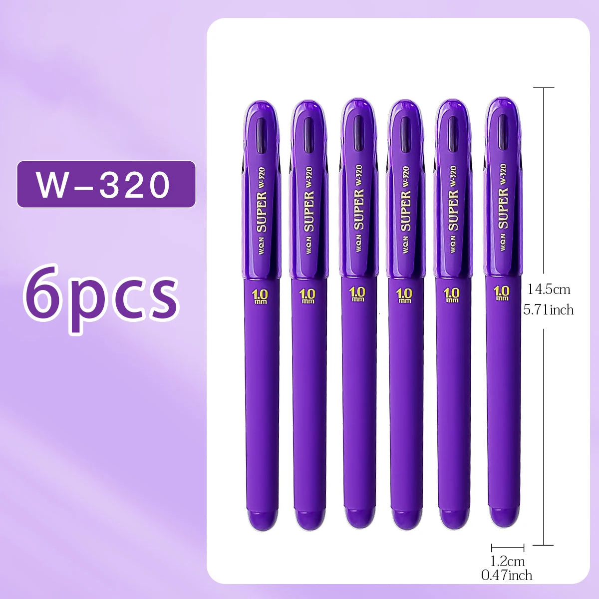 3pcs Purple Ink Gel Pens,1.0mm,Large Capacity Refill,Office Supplies Back to School Stationery,Student Pen Writing Tools
