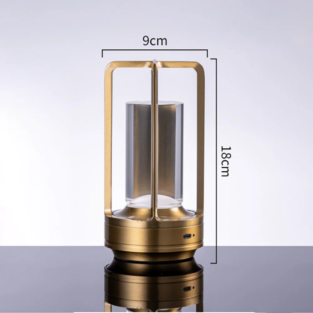 Rechargeable LED Crystal Table Lamp - Touch Control Bedside Night Light