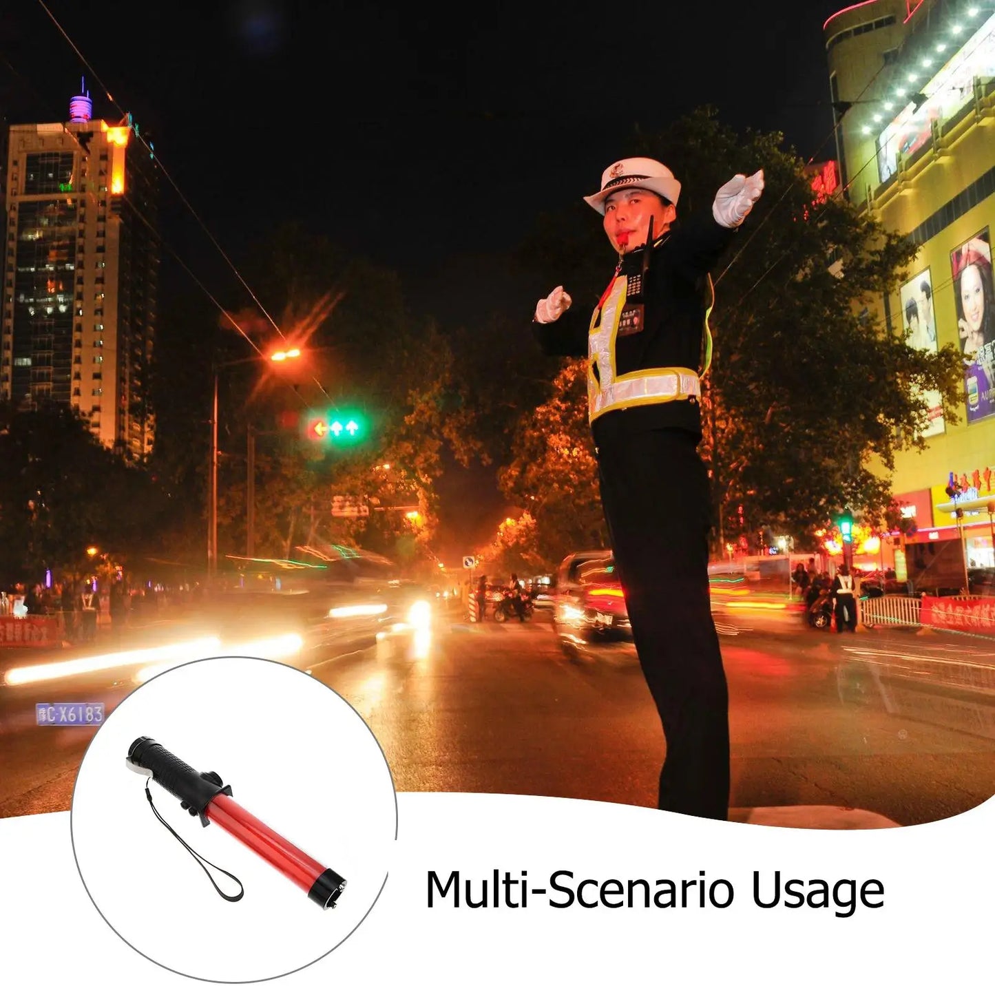 Signal Beacon Traffic Whistle Baton Control Wand Roadside Glow Sticks for LED