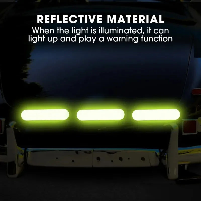80-10PCS Car Helmet Safety Warning Reflective Sticker High Visibility Waterproof Tapes Auto Accessories for Night Walking Riding