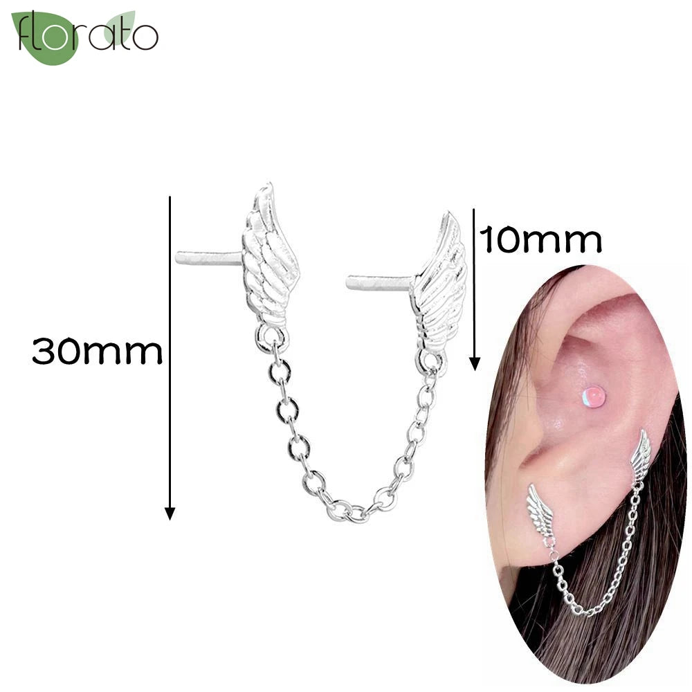 925 Silver Needle Exquisite Zircon Small Earrings Fashion Stud Earrings for Women Anti Allergy Cartilage Puncture Jewelry Gift