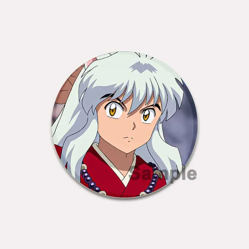 Comic Brooches about Sesshomaru and Rin,Cosplay Cartoon Badge Handmade Cute Enamel Pins for Backpack Clothes Collar Accessories