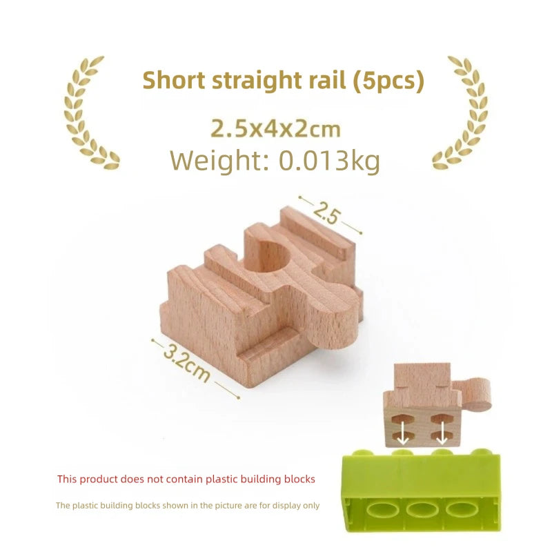 Kids Railway Toys Wooden Train Track Accessories Universal Plastic Blocks Clips Connectors Adapters fit for Brand Wooden Tracks