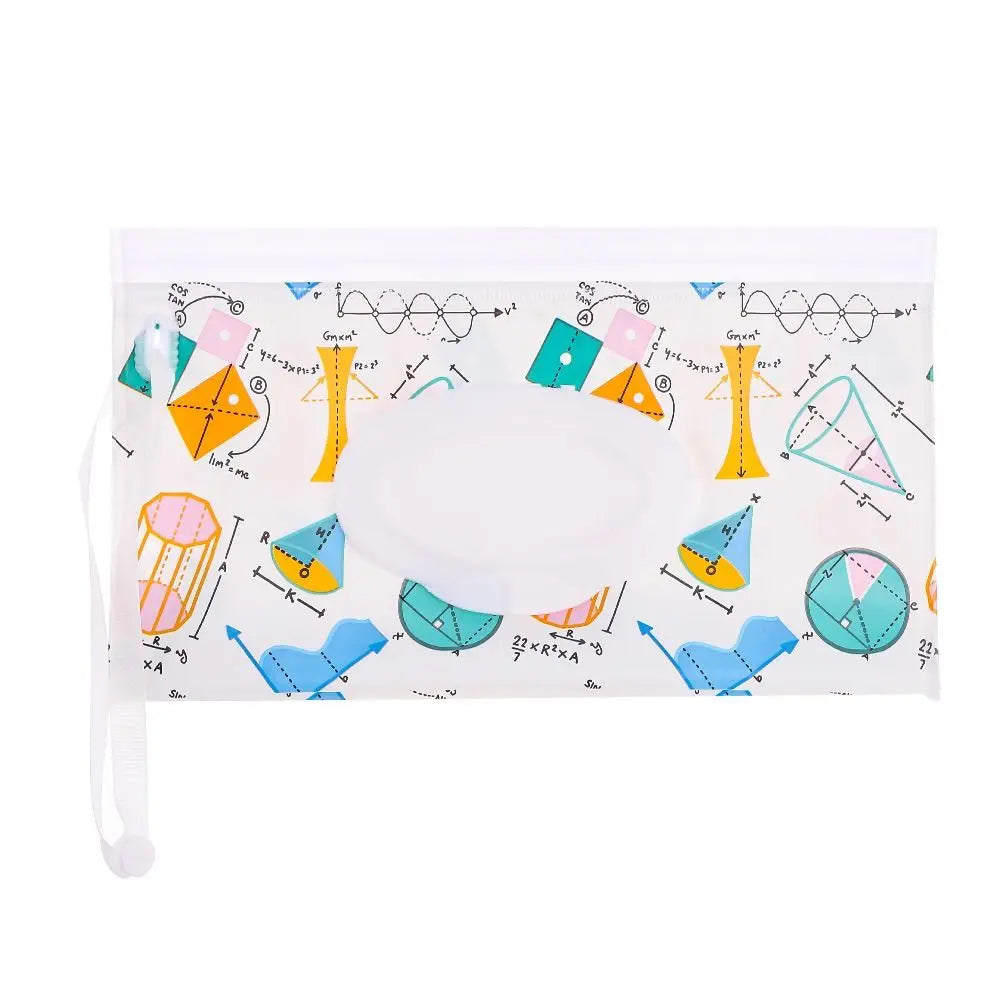 Hot Refillable EVA Wet Wipes Bag Cosmetic Pouch Tissue Box Wipes Holder Flip Cover Snap-Strap Carrying Case Stroller Accessories
