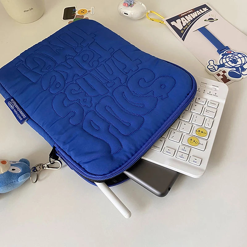 Embroidery Pattern Cute Shockproof Laptop Sleeve Case Bag 11 13 14 Inch For Macbook Ipad For Laptop And Tablet Pouch