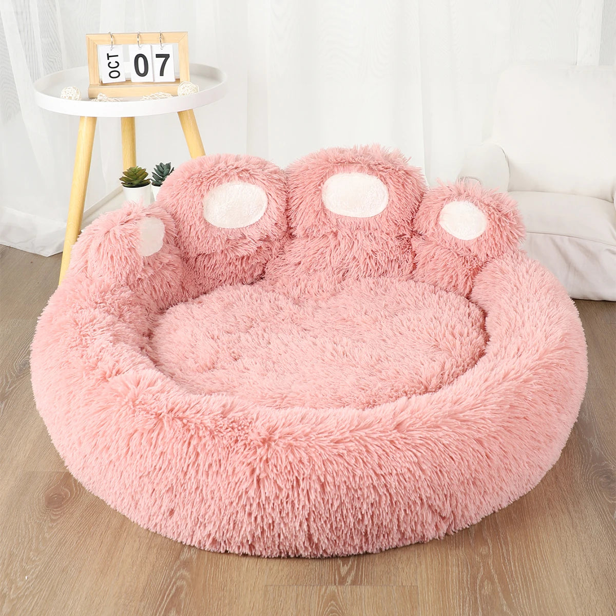 Premium Plush Dog Sofa Bed - Winter Warm Pet Basket for All Sizes