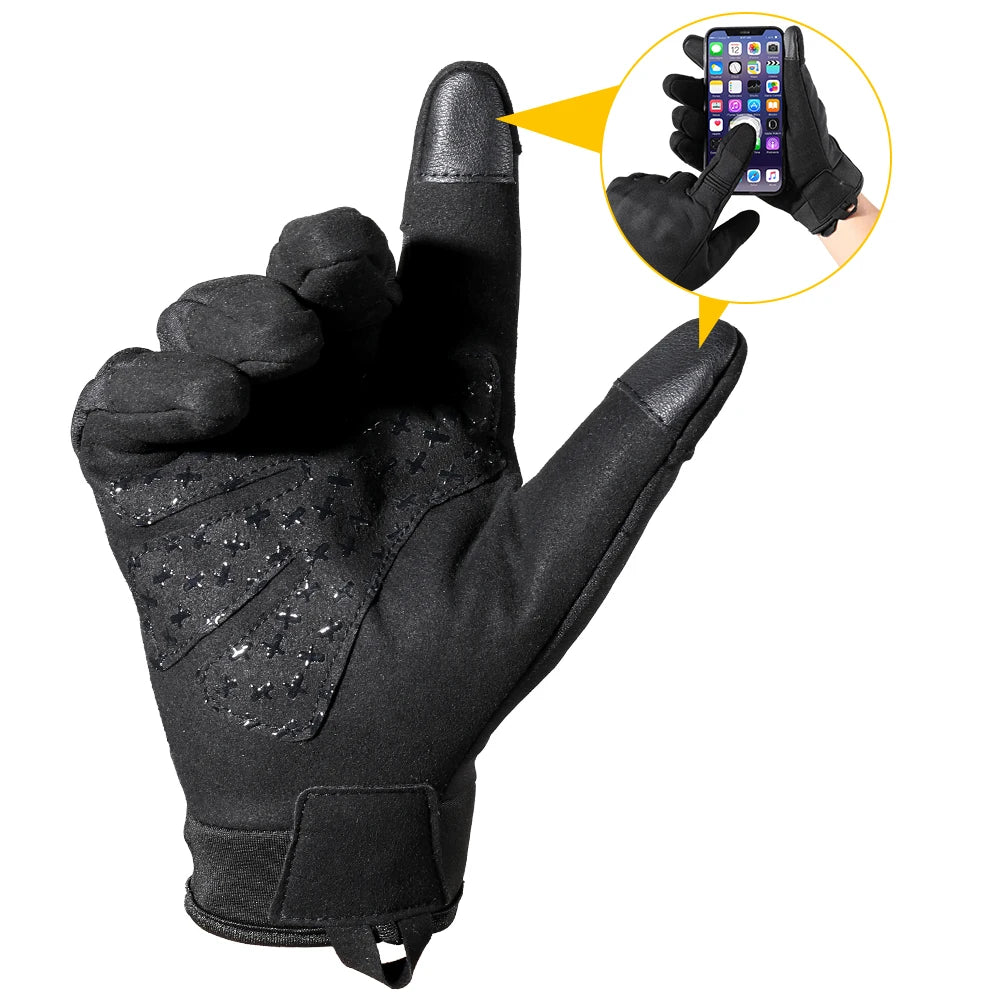 Tactical Gloves Touch Screen Full Finger Glove Hard Shell Fleece Combat Airsoft Hunting Hiking Bicycle Cycling Ski Anti-skid Men