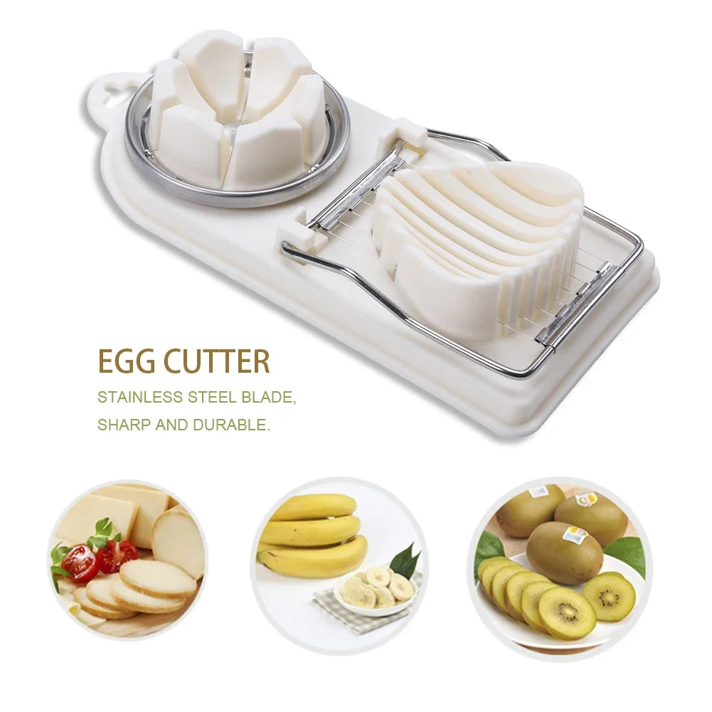 Stainless Steel Egg Slicer - Kitchen Gadget Tool