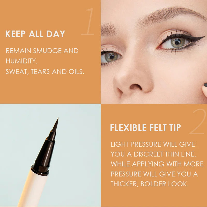 FOCALLURE Liquid Eyeliner Pencil 24 Hours Long Lasting Water Proof Eyeliner Superfine Smooth Eye Pencil Beauty Makeup Eye Liner