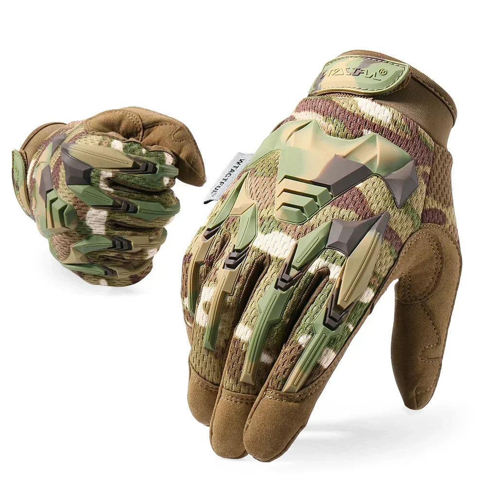 Tactical Gloves Airsoft Men Combat Working Shooting Hunting Full Finger Glove Paintball Driving Rubber Protective Gear